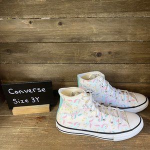 Kids Childerns Converse All Star Unicorn Shoes Sneakers Size 3 Y EUC